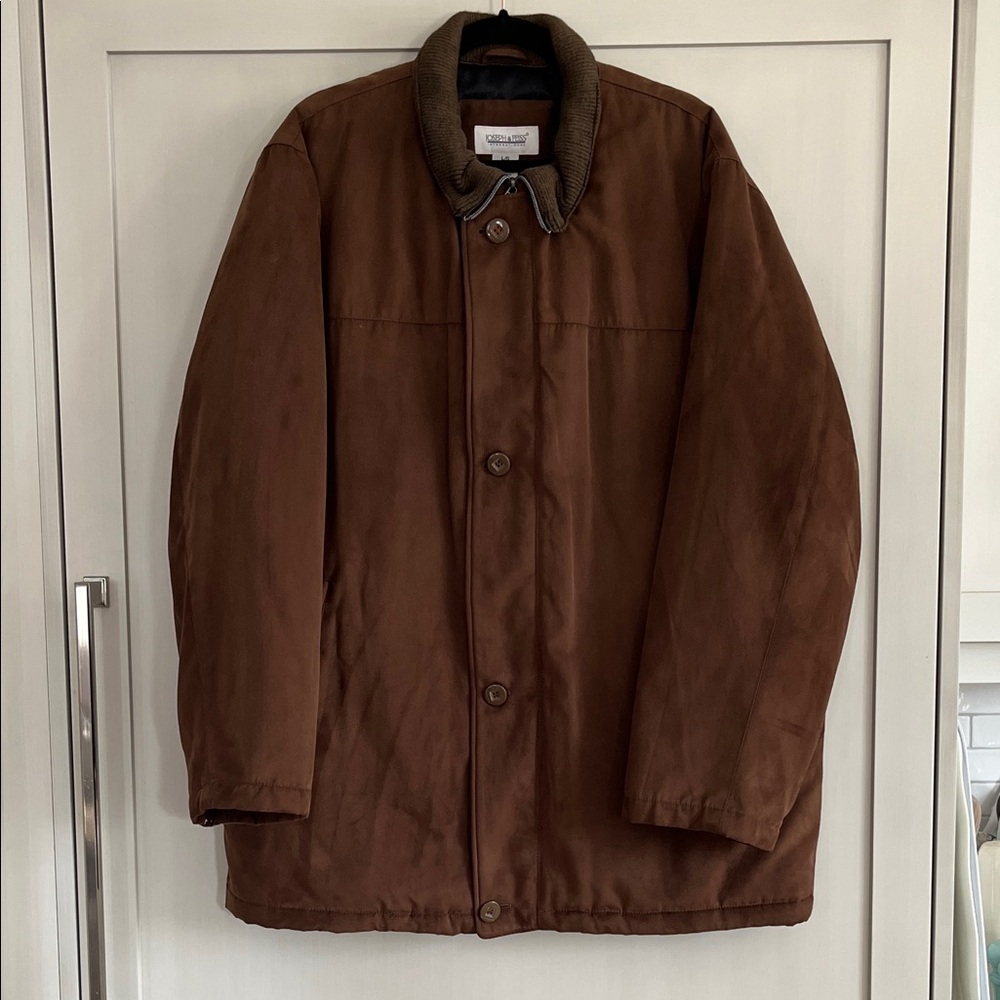 Joseph & Feiss Dark Brown faux suede field Jacket with quilted lining